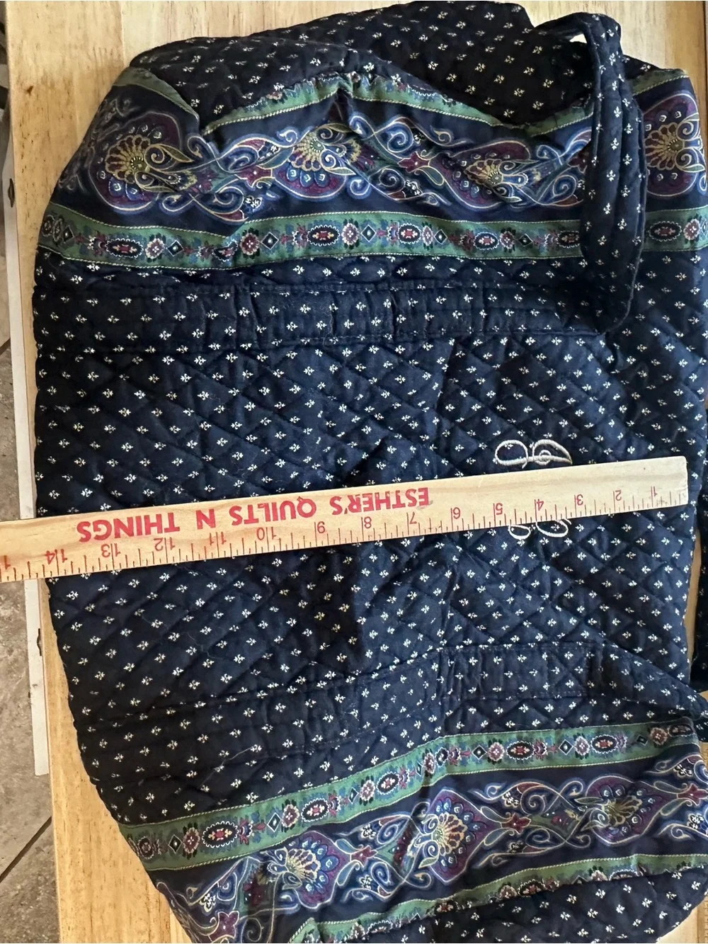 Vera Bradley set of three Quilted Tote duffle bagsPaisley Edge and Monogram